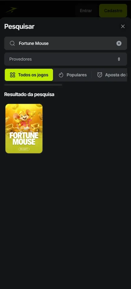 Busca por Fortune Mouse na Jetton com uma única capa, da PG Soft